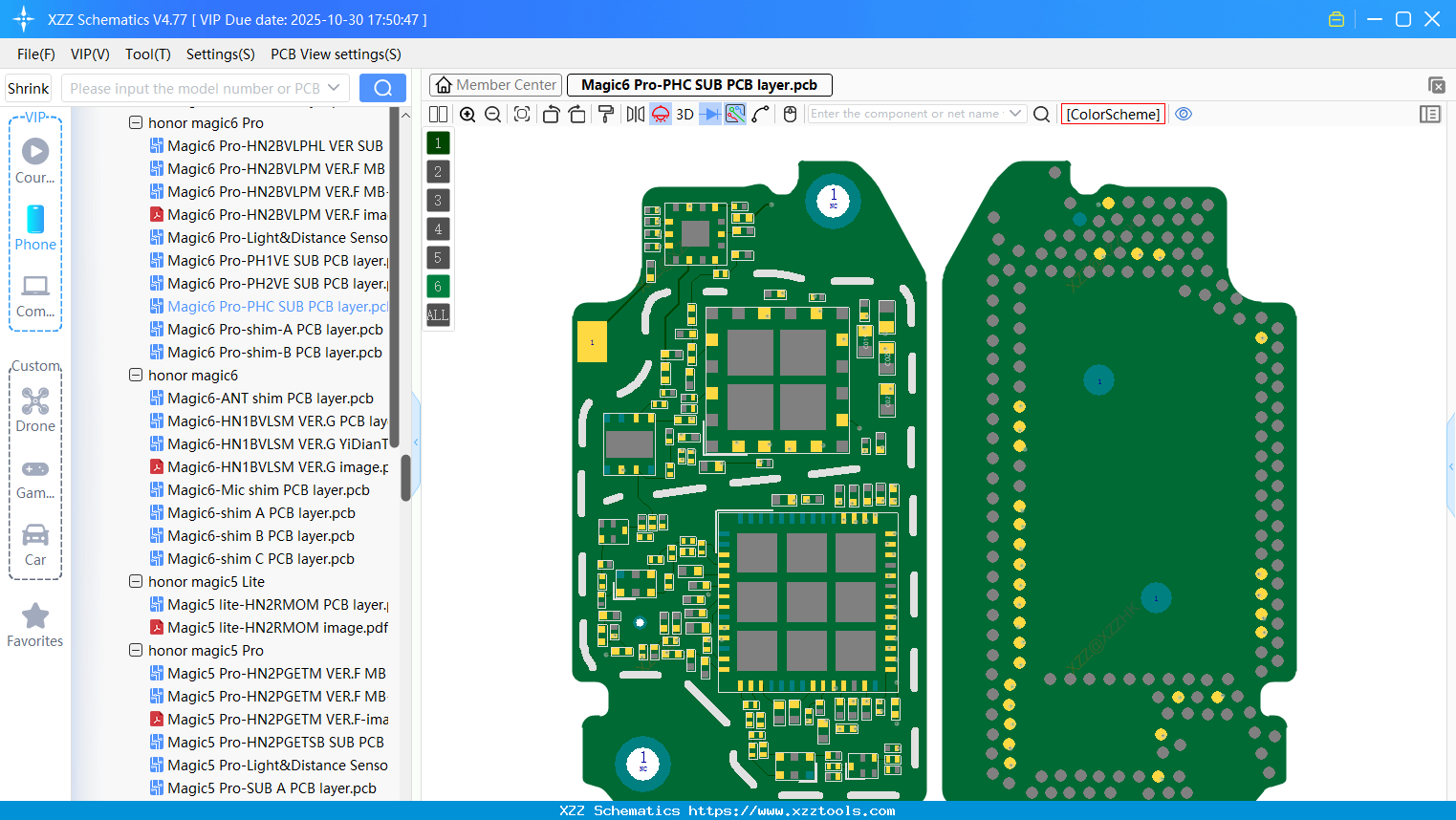 Honor Magic6 Pro-PHC SUB PCB Layer